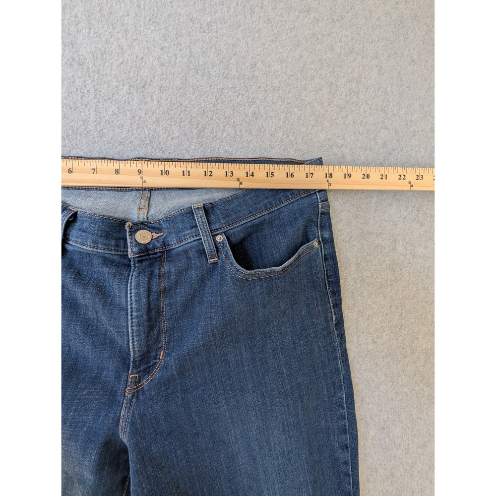 Levis 311 Shaping Skinny Jeans Dark Wash Raw Hem Size 34 Womens Denim